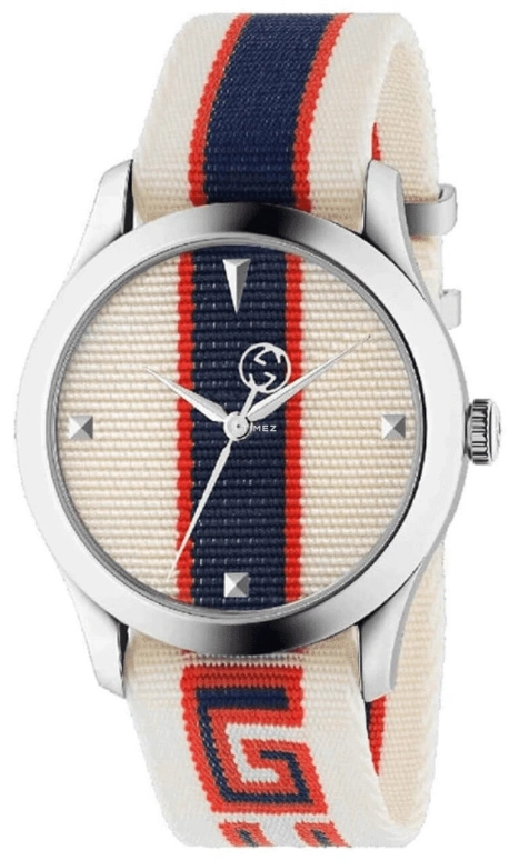 GUCCI,G-Timeless 38mm,38mm,Stainless Steel,Blue,White,Quartz,Sapphire,Round,YA1264071