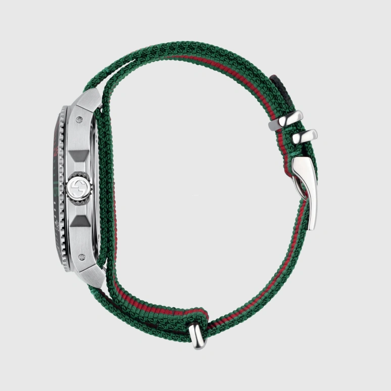 GUCCI,Gucci Dive 45mm,45mm,Stainless Steel,Black,Quartz,Day,Sapphire,561680 I1820 8652