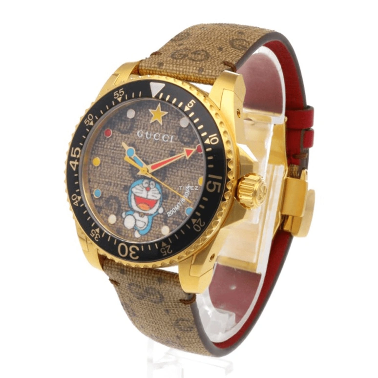 GUCCI,Gucci Dive 40mm,40mm,Stainless Steel,Brown,Quartz,Sapphire,Round,YA136335