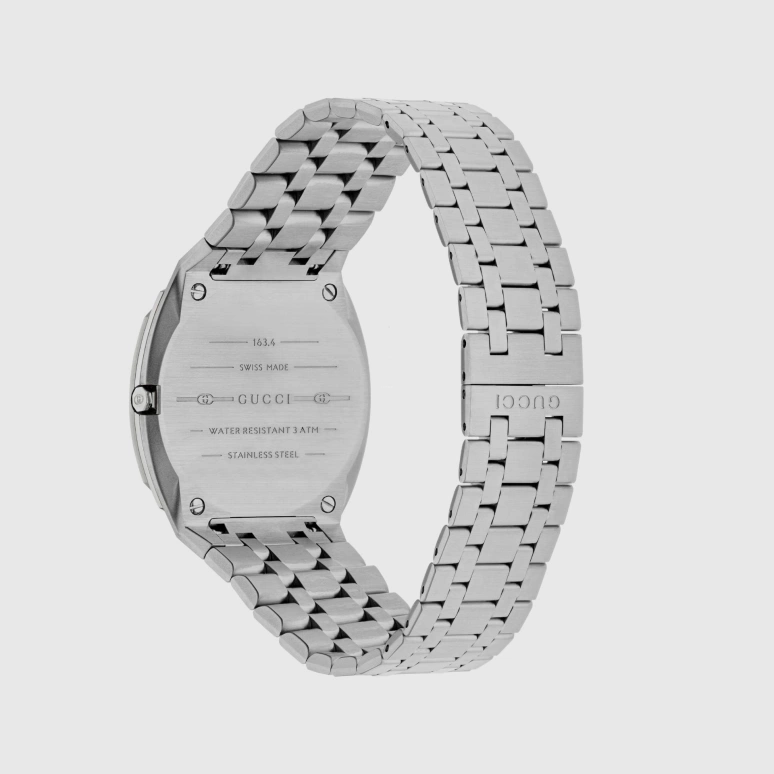 GUCCI,Gucci 25H 34mm,34mm,Stainless Steel,White,Quartz,Sapphire,Crystal Glass,Round,673109 I16F0 1108