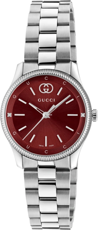 GUCCI,G-Timeless 29mm,29mm,Stainless Steel,Wine Red,Quartz,Sapphire,Glass,Round,824258 I16F0 8535