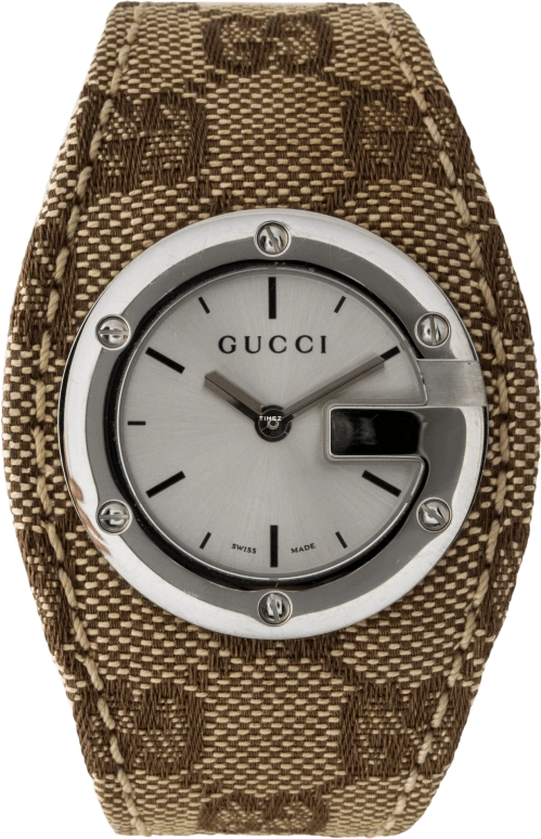 GUCCI,Gucci 30mm,30mm,Stainless Steel,Silver,Quartz,Sapphire,Crystal Glass,Round,YA104503