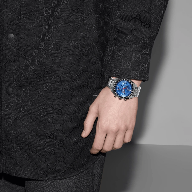 GUCCI,Interlocking 41mm,41mm,Stainless Steel,Blue,Quartz,Chronograph,Sapphire,Crystal Glass,796849 I18B0 8605