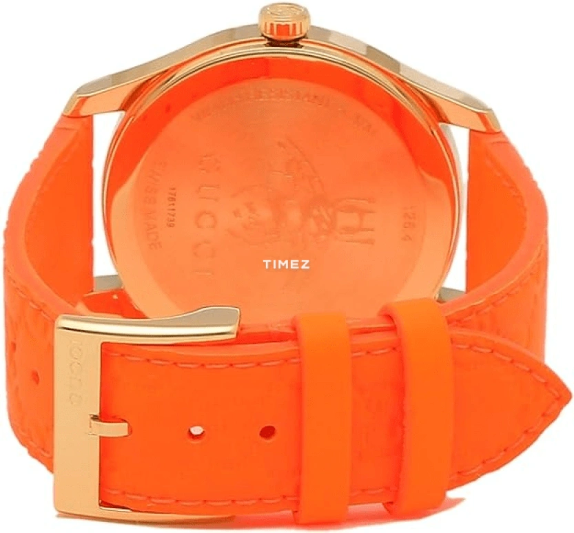GUCCI,G-Timeless 38mm,38mm,Stainless Steel,Orange,Quartz,Sapphire,Round,YA1264116