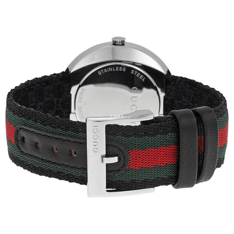 GUCCI,U-Play 35mm,35mm,Stainless Steel,Grey,Black,Quartz,Sapphire,Round,YA129444