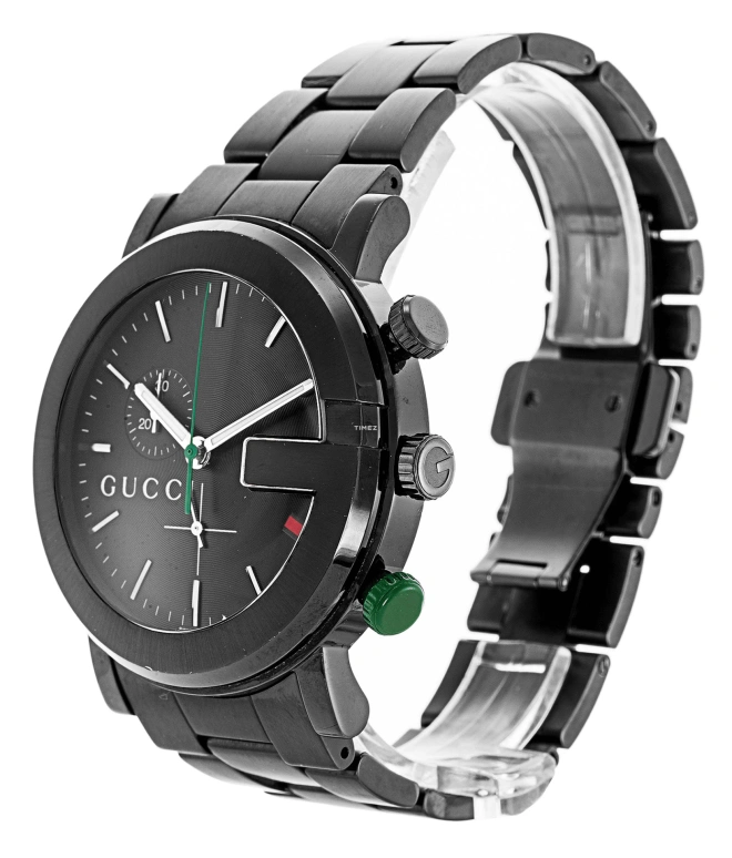 GUCCI,G-Chrono 44mm,44mm,Stainless Steel,Black,Quartz,Chronograph,Sapphire,Crystal Glass,167372 J6AJ0 1064
