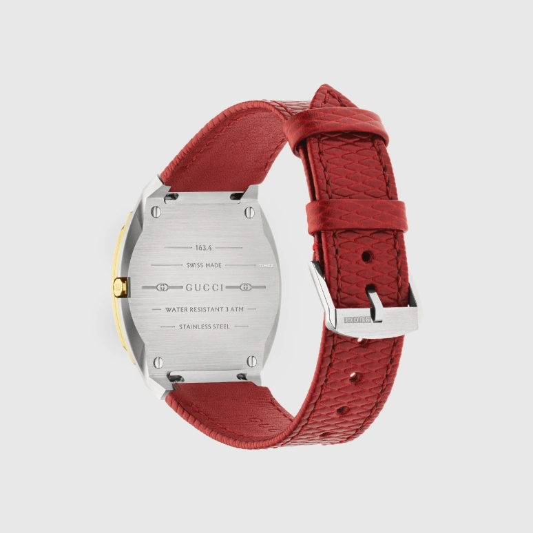 GUCCI,Gucci 25H 34mm,34mm,Stainless Steel,Gold,Quartz,Sapphire,Crystal Glass,Cushion,750601 IEEA0 9811