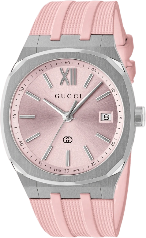 GUCCI,Gucci 25H 36mm,36mm,Stainless Steel,Pink,Quartz,Day,Sapphire,Crystal Glass,866395 IC4A0 8591