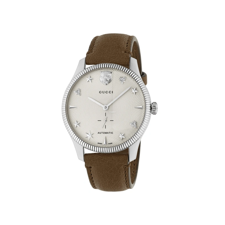 GUCCI,G-Timeless 40mm,40mm,Stainless Steel,White,Automatic,Sapphire,Round,717882 I18G0 8561