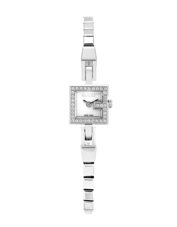 GUCCI,Gucci 14mm,14mm,Stainless Steel,White,Quartz,Sapphire,Crystal Glass,Round,YA102541
