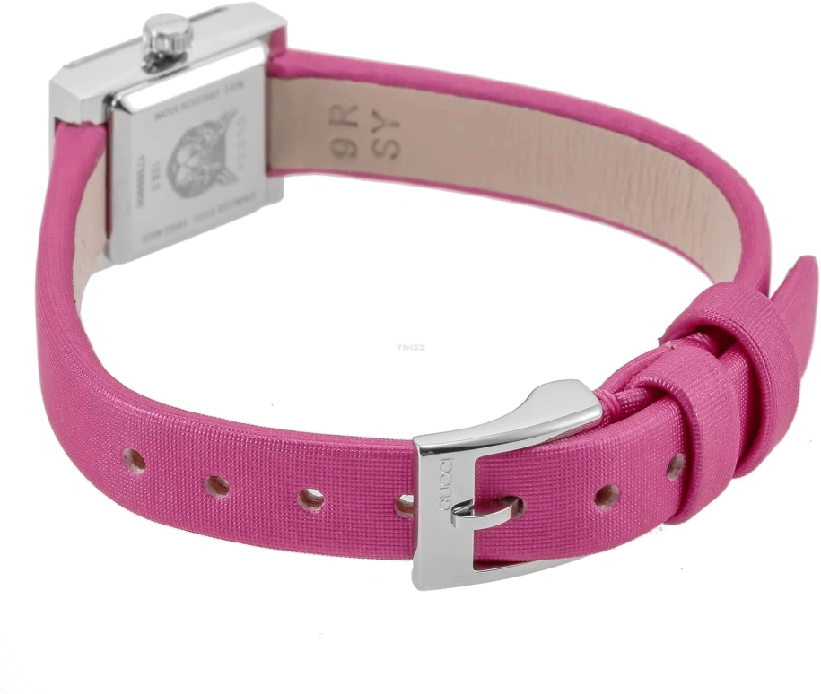 GUCCI,G-Frame 14x18mm,14x18mm,Stainless Steel,Red,Quartz,Sapphire,Crystal Glass,Square,YA128533