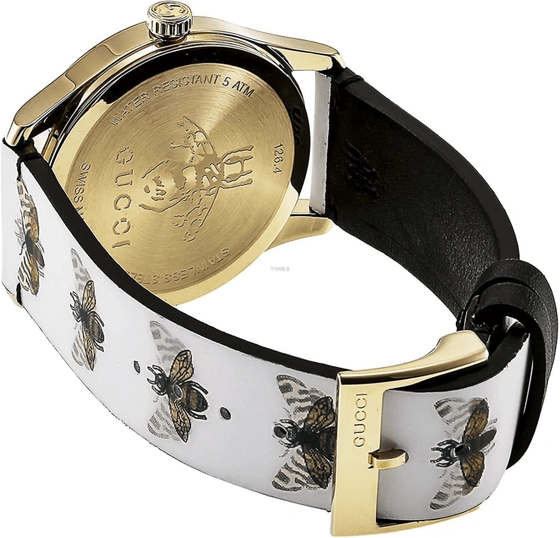 GUCCI,Gucci 38mm,38mm,Stainless Steel,White,Quartz,Sapphire,Crystal Glass,Round,YA1264109