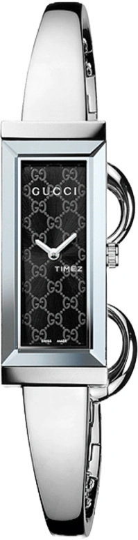 GUCCI,Gucci 34x14mm,34x14mm,Stainless Steel,Black,Quartz,Sapphire,Crystal Glass,Square,YA127512
