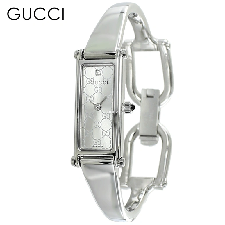 GUCCI,Gucci ,Stainless Steel,Silver,Quartz,Sapphire,Rectangular,YA015563