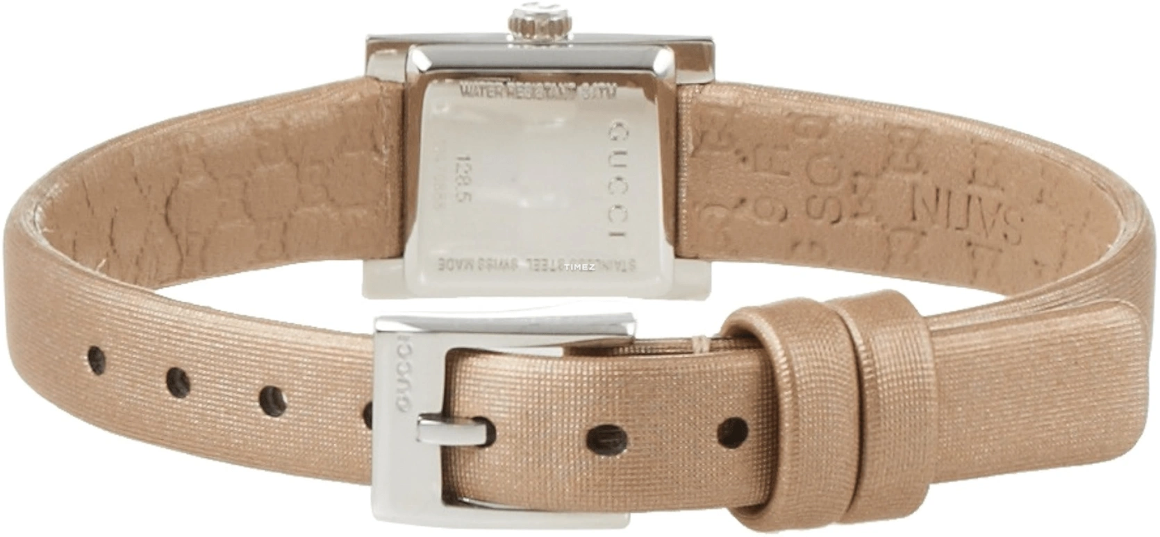 GUCCI,Gucci 18mm,18mm,Stainless Steel,Coffee,Brown,Quartz,Sapphire,Square,YA128502