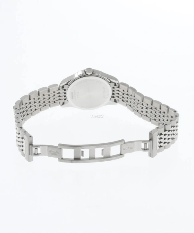 GUCCI,Gucci 27mm,27mm,Stainless Steel,Silver,Quartz,Day,Sapphire,Crystal Glass,YA1265028