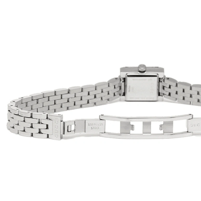 GUCCI,G-Frame 14x18mm,14x18mm,Stainless Steel,Silver,Quartz,Sapphire,Square,YA128514