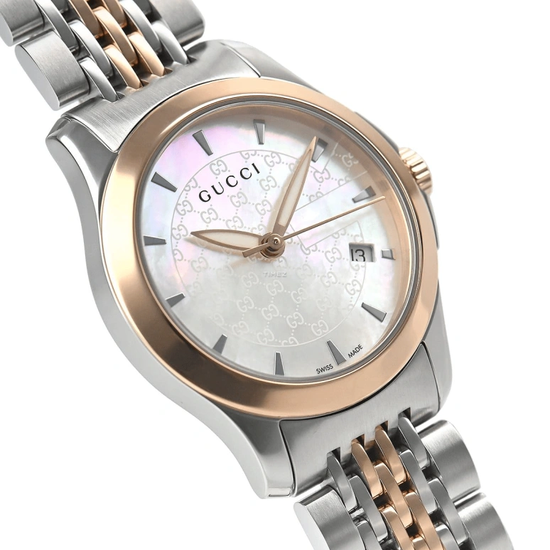 GUCCI,G-Timeless 27mm,27mm,Stainless Steel,White,Quartz,Day,Sapphire,YA126537