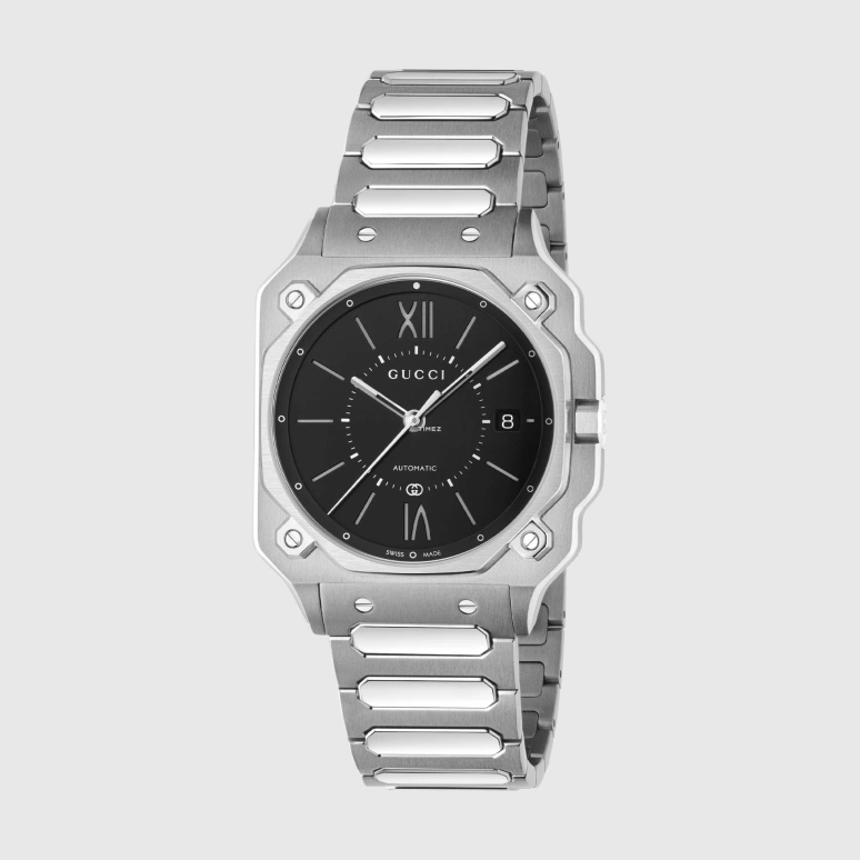 GUCCI,G-Flat 36mm,36mm,Stainless Steel,Black,Quartz,Day,Sapphire,Crystal Glass,811584 I1600 1193