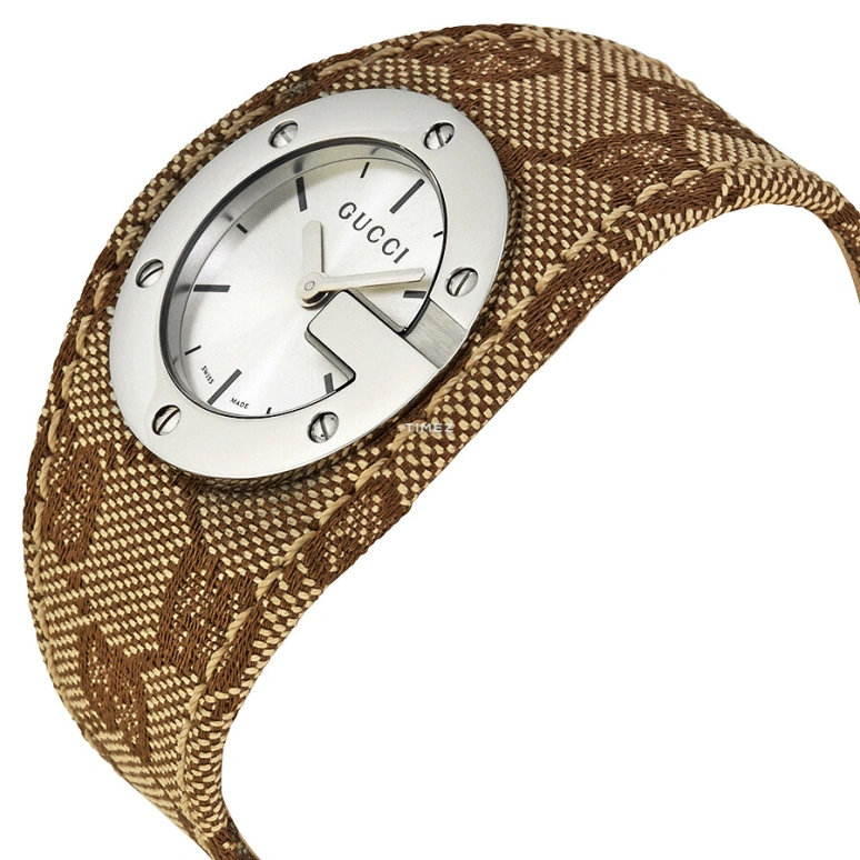 GUCCI,Gucci 30mm,30mm,Stainless Steel,Silver,Quartz,Sapphire,Crystal Glass,Round,YA104503