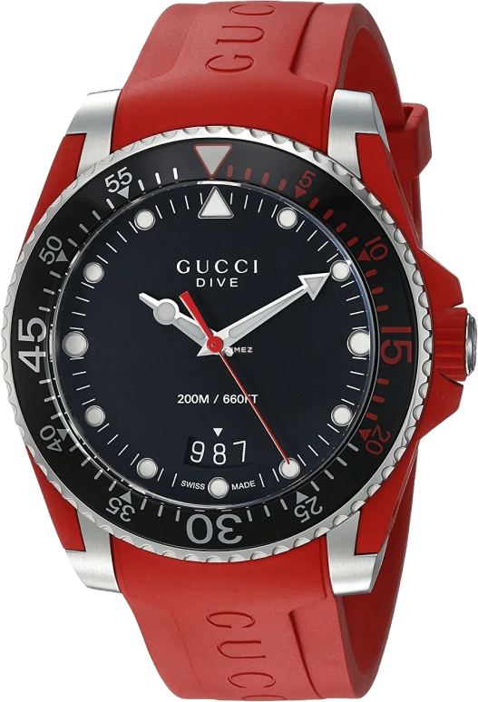 GUCCI,Gucci Dive ,Stainless Steel,Black,Quartz,YA136309