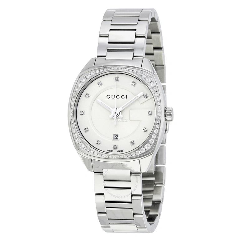 GUCCI,GG2570 29mm,29mm,Stainless Steel,Silver White,Quartz,Day,Sapphire,YA142505