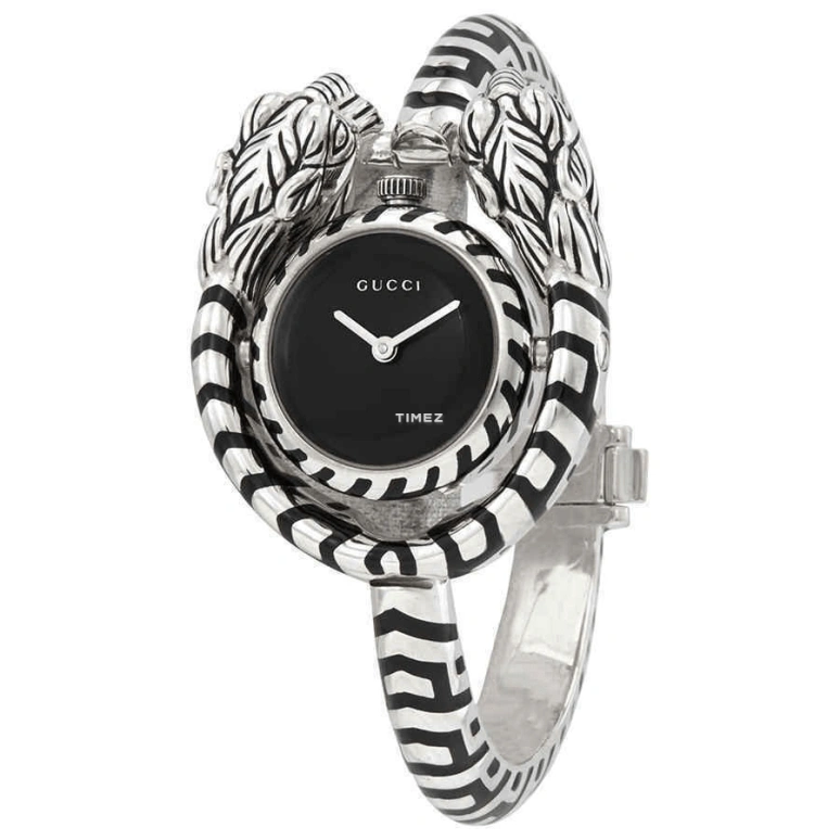 GUCCI,Other 23mm,23mm,Stainless Steel,Black,Quartz,Hardlex,YA149501