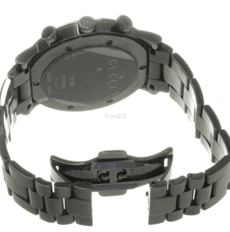 GUCCI,Gucci 44mm,44mm,Stainless Steel,Black,Automatic,Sapphire,Round,YA101340