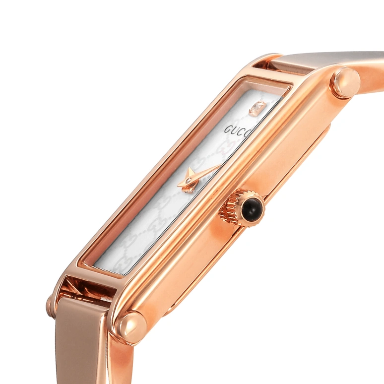 GUCCI,Gucci 24x12mm,24x12mm,Stainless Steel,White,Quartz,Sapphire,Rectangular,YA015560
