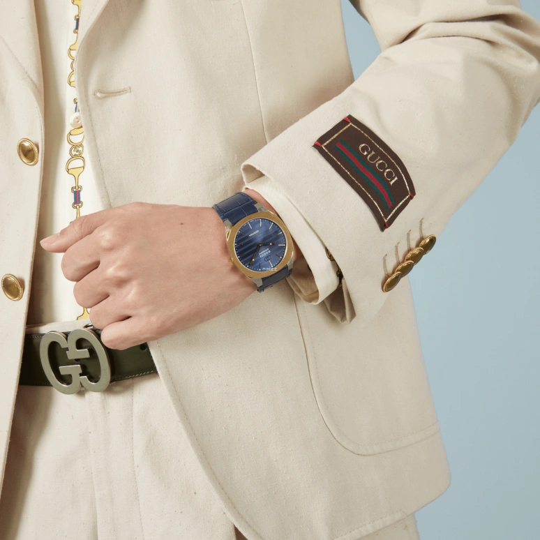 GUCCI,Gucci 25H 40mm,40mm,Stainless Steel,Blue,Automatic,Sapphire,Crystal Glass,Other,750583 IEBA0 8592