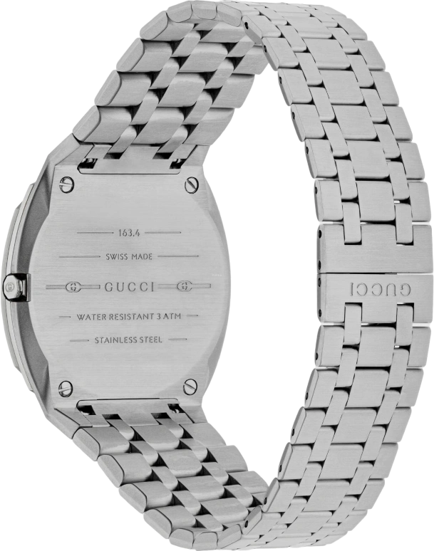 GUCCI,Gucci 25H 34mm,34mm,Stainless Steel,White,Quartz,Sapphire,Crystal Glass,Round,673109 I16F0 1108