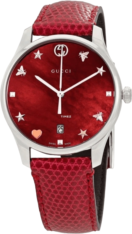 GUCCI,G-Timeless 36mm,36mm,Stainless Steel,White,Sapphire,Crystal Glass,YA1264041