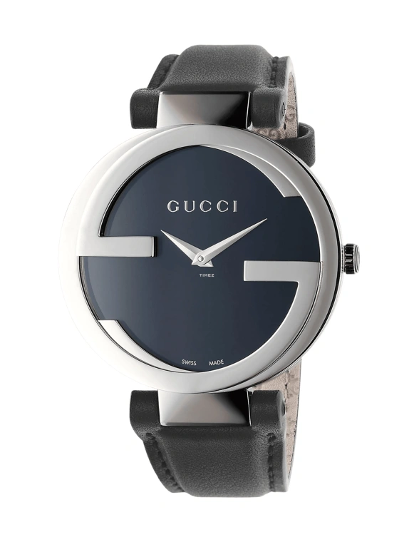 GUCCI,Interlocking 37mm,37mm,Stainless Steel,Black,Quartz,Sapphire,Crystal Glass,Round,YA133301