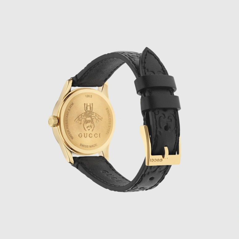 GUCCI,G-Timeless 27mm,27mm,Stainless Steel,Black,Hardlex,Closed,YA126581