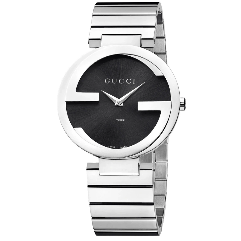 GUCCI,Interlocking 37mm,37mm,Stainless Steel,Black,Quartz,Sapphire,Crystal Glass,Round,YA133307