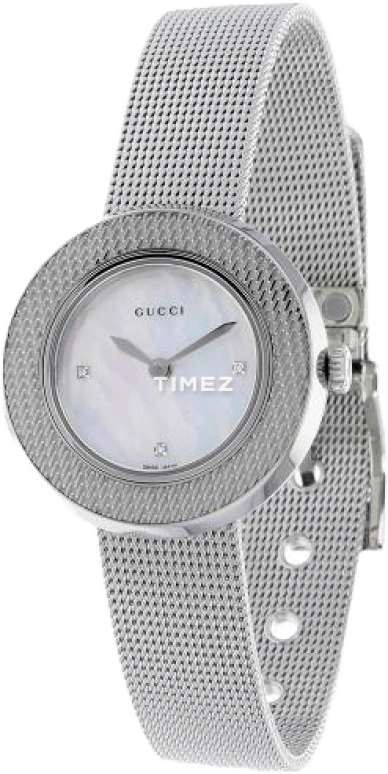 GUCCI,U-Play 27mm,27mm,Stainless Steel,White,Sapphire,Mother of Pearl,YA129517
