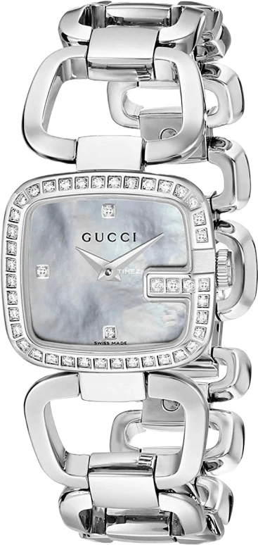 GUCCI,Gucci 24x24mm,24x24mm,Stainless Steel,White,Quartz,Sapphire,Crystal Glass,Square,YA125506