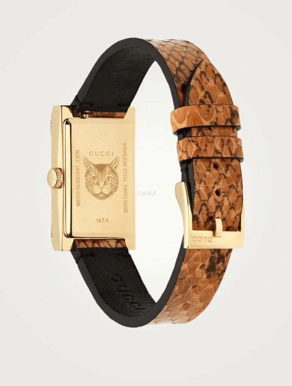 GUCCI,G-Frame 14x18mm,14x18mm,Stainless Steel,White,Quartz,Sapphire,Crystal Glass,Square,YA128523