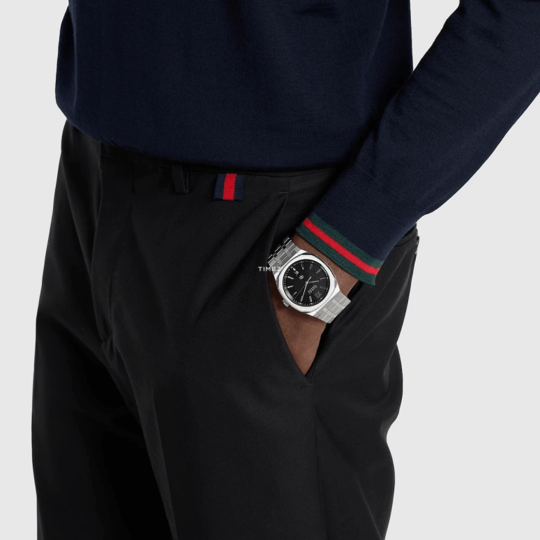 GUCCI,Gucci 25H 40mm,40mm,Stainless Steel,Black,Automatic,Day,Sapphire,Crystal Glass,838737 I1600 9065