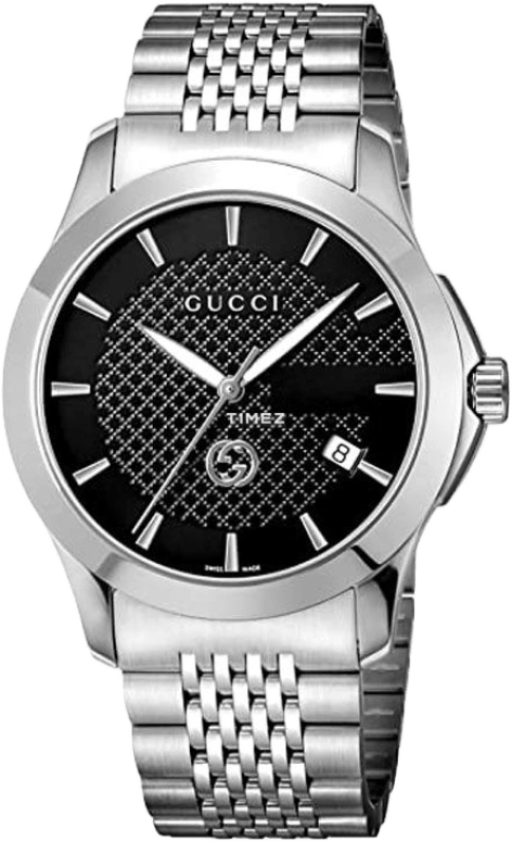 GUCCI,Gucci 40mm,40mm,Stainless Steel,Black,Quartz,Day,Round,YA1264106
