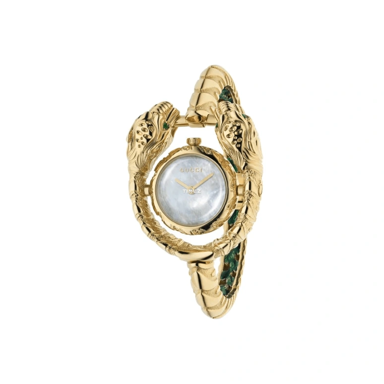 GUCCI,Gucci 23mm,23mm,Yellow Gold,White,Quartz,Sapphire,Round,YA149505