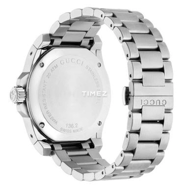 GUCCI,Gucci 45mm,45mm,Stainless Steel,Black,Quartz,Day,Sapphire,Crystal Glass,YA136208A