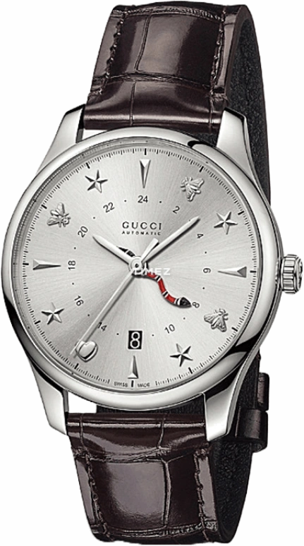 GUCCI,G-Timeless 40mm,40mm,Stainless Steel,Silver,Hardlex,Open,YA126332