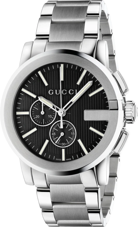 GUCCI,G-Chrono 44mm,44mm,Stainless Steel,Black,Sapphire,Closed,YA101204