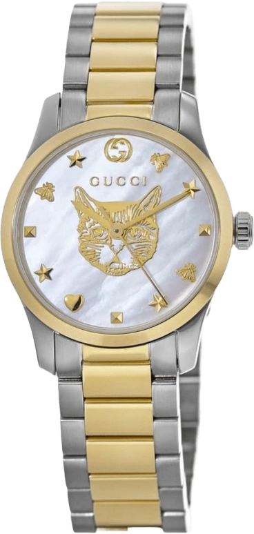 GUCCI,G-Timeless 27mm,27mm,Stainless Steel,White,Mother of Pearl,YA1265012