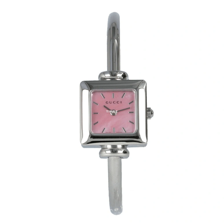 GUCCI,Gucci 20mm,20mm,Stainless Steel,Pink,Quartz,Sapphire,Square,YA019519