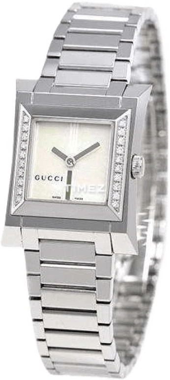 GUCCI,Gucci 24mm,24mm,Stainless Steel,White,Quartz,Sapphire,Crystal Glass,Square,YA111504