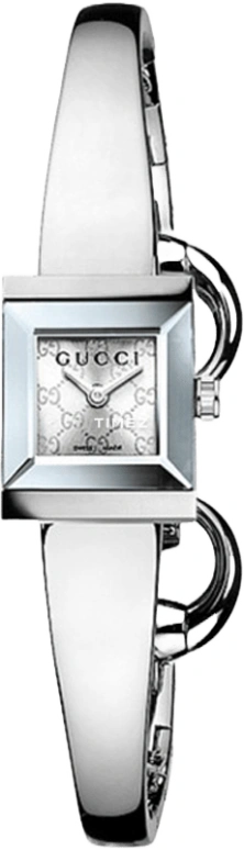 GUCCI,Gucci 14mm,14mm,Stainless Steel,Silver,Quartz,Sapphire,Crystal Glass,Square,YA128511