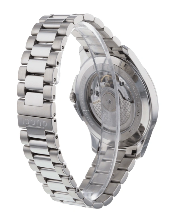 GUCCI,G-Timeless 40mm,40mm,Stainless Steel,Black,Automatic,Day,Sapphire,Crystal Glass,YA126312