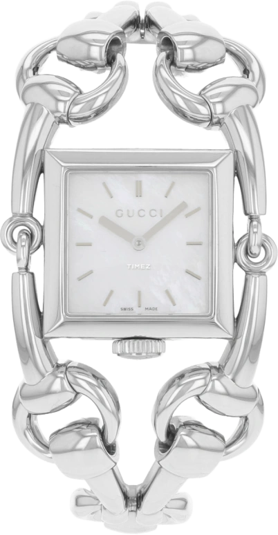 GUCCI,Gucci 25mm,25mm,Stainless Steel,White,Quartz,Sapphire,Crystal Glass,Square,YA116301